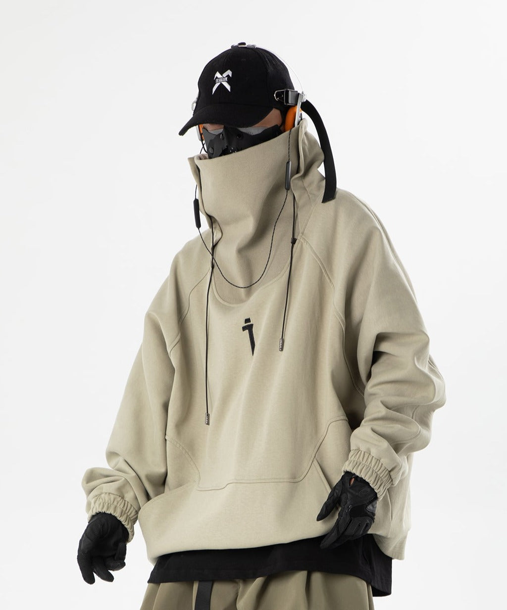 HiH49 Pull Col Montant Précision Olive