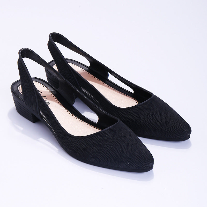 Womens Sandals, Peep-toe, Low Heel, Non-slip Pumps