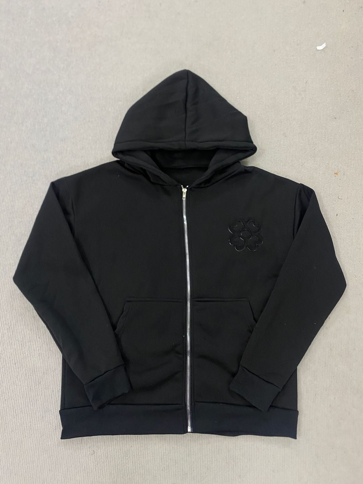 Loose-fit Tailored Hooded Zip-up Sweatshirt Jacket