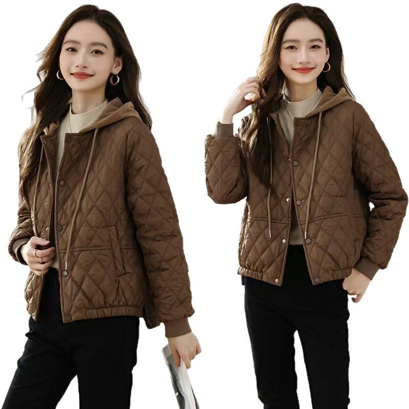 Casual Slimming Short Hooded Warm Jacket