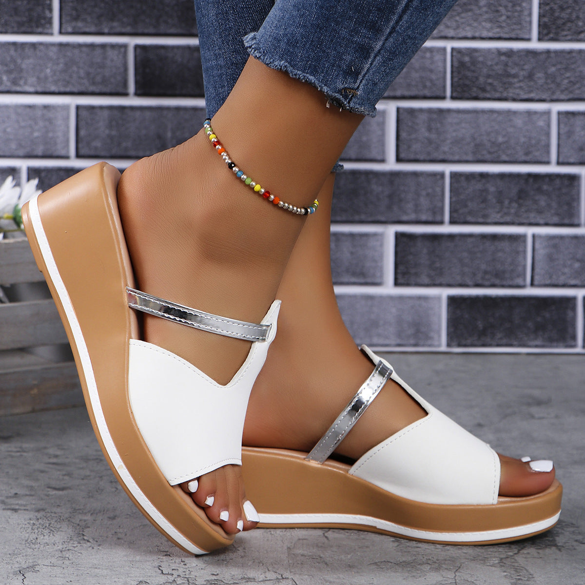 Women's Summer Peep-toe Wedge Sandals