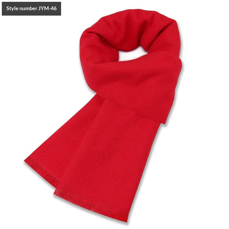 Mens Wool-Blend Plaid Scarf Winter Warmth & Extra Thickness