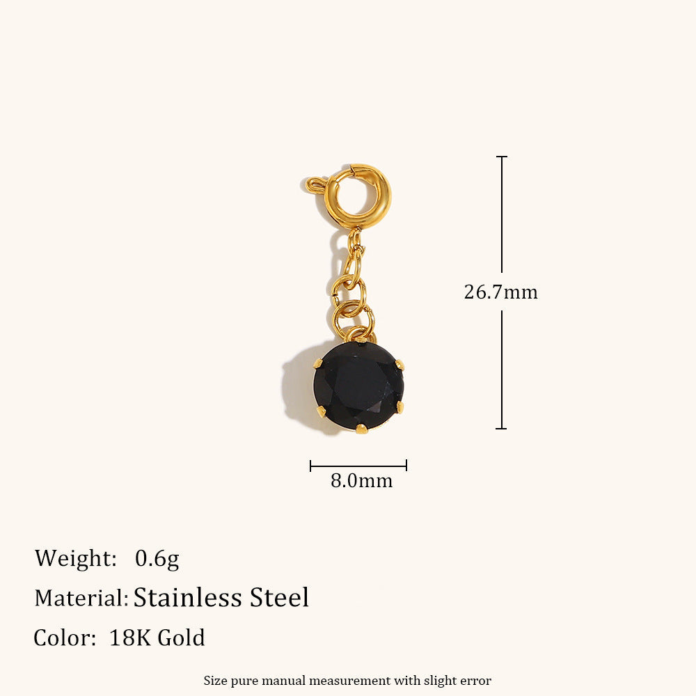 European And American Cross-border Spring-ring Pendant Stainless Steel Plated