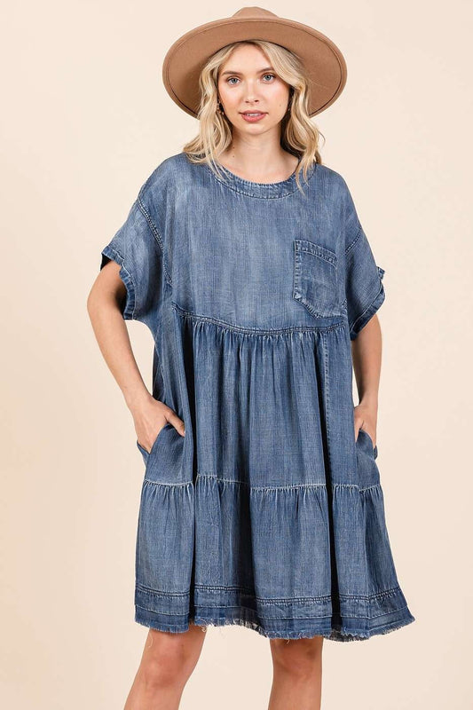 Oversized Mini Dress Relaxed Fit Boho Design Comfortable And Breathable Women Dress