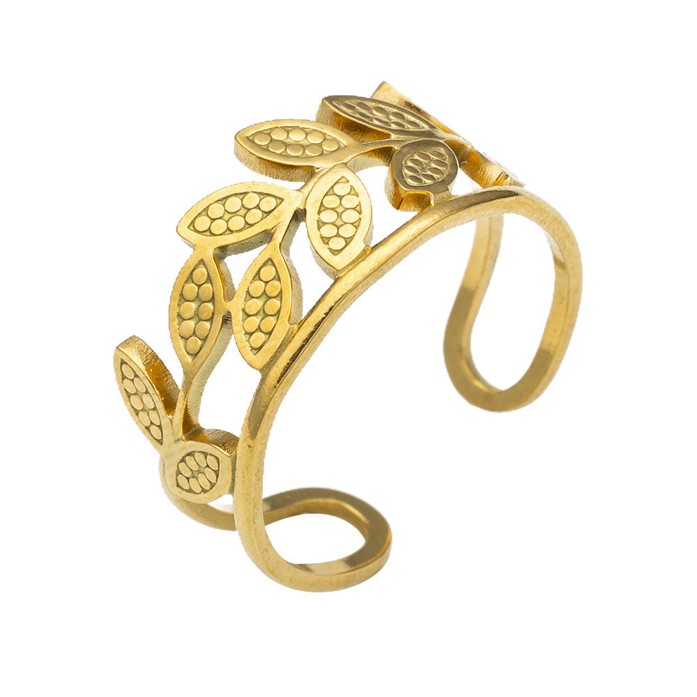 Stainless Steel Adjustable Open Ring For Women