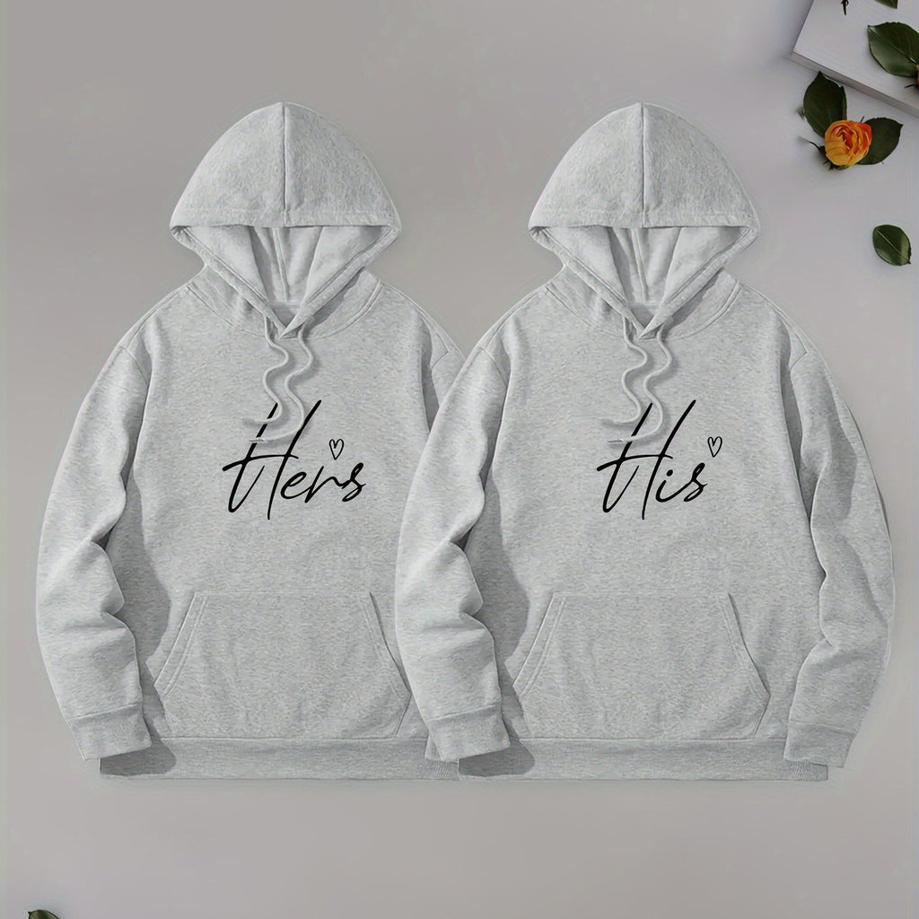 Stylish Casual Loose-fitting Unisex Hoodie For Couples