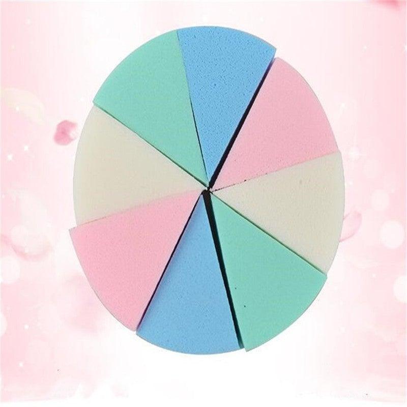 8pcs Makeup Sponge Triangle Shaped Colorful Soft Face Cleaning Cosmetic Puff Cleansing Wash Face Makeup for Cosmetic Cream Face Powder