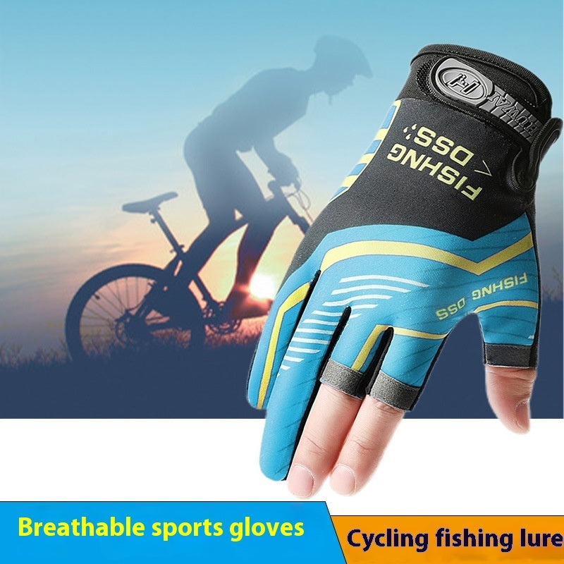 Cycling Lure Fishing Gloves Sun Protection Windproof