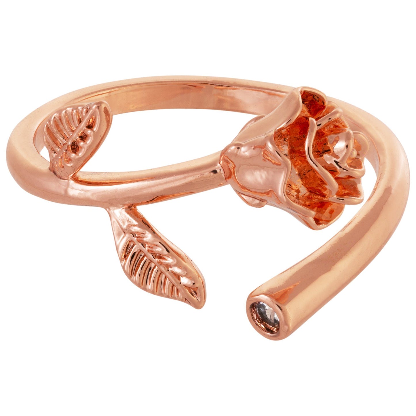 Rose in Bloom Adjustable Brass Ring