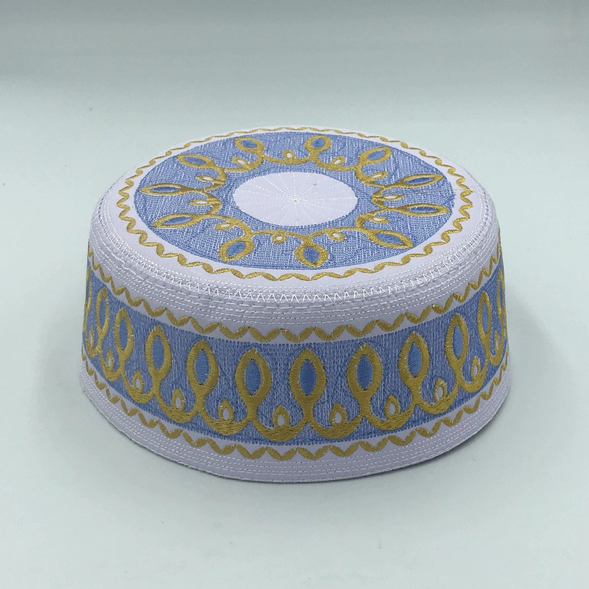 Baby Embroidered High-End Flat-Crown Round-Edge Ethnic-Style Saudi Cap