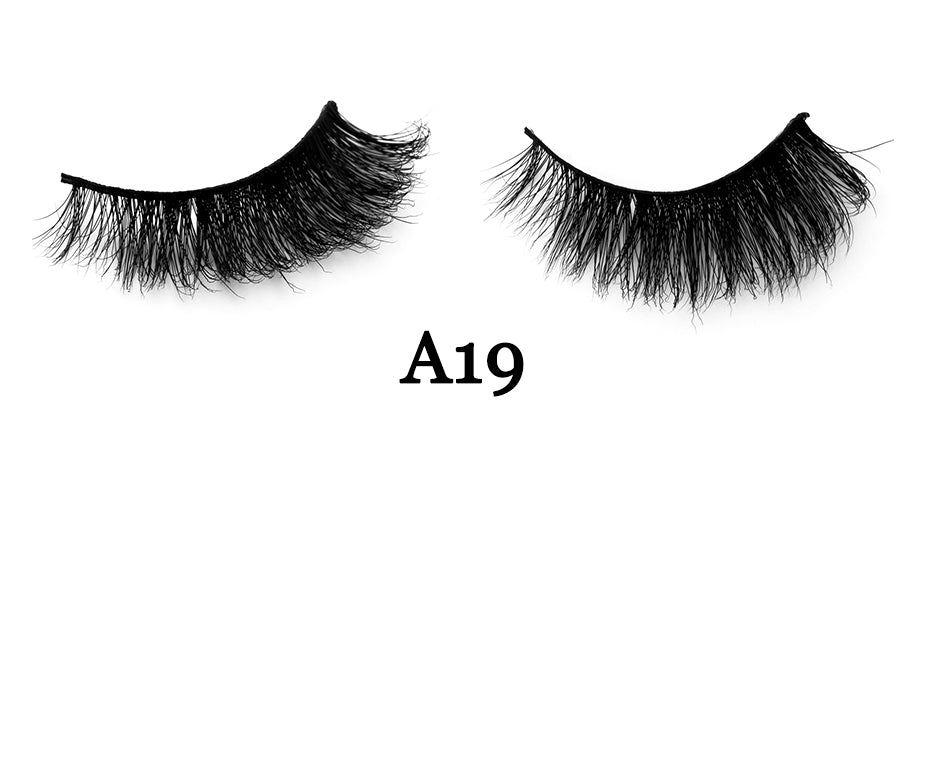 Handmade 3D Mink Full Strip False Eyelashes - Family