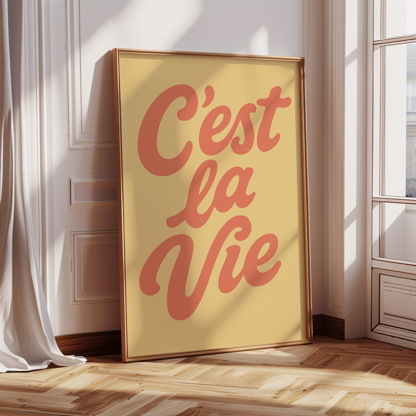 C’est La Vie Décor Mural Rétro