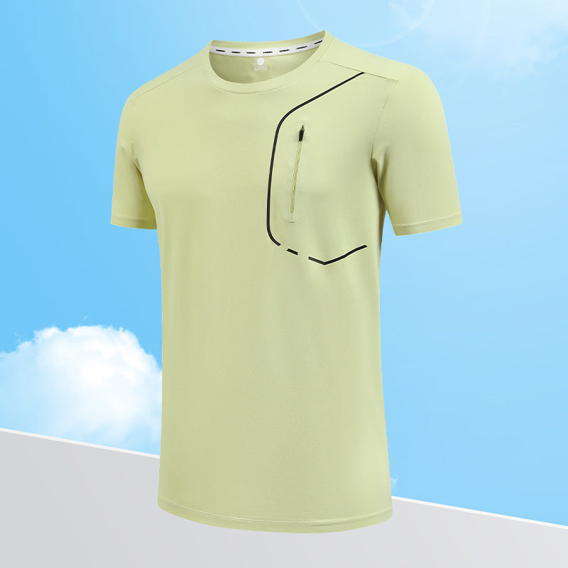 Ice-silk Breathable Round-neck New Mens Top
