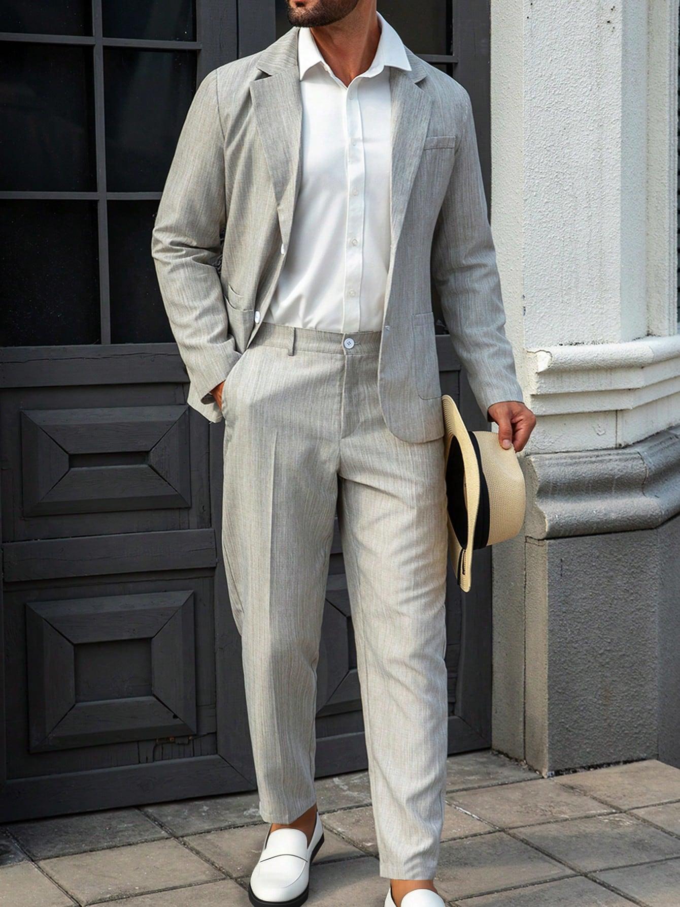 Mens Business Single-Breasted Suit Set