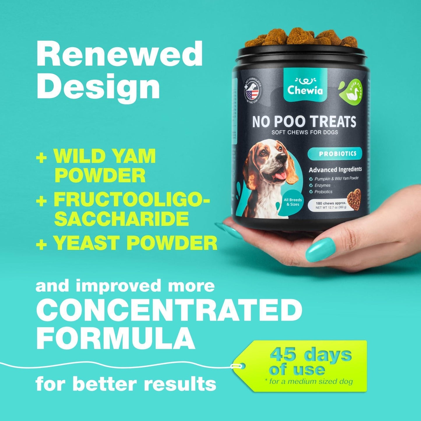 No Poo Chews for Dogs Coprophagia Deterrent Probiotics Gut Health