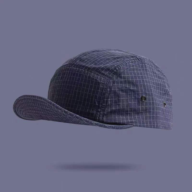Men's And Women's Retro Checkered Classic Five-panel Casual Style Quick-drying Short Brim Baseball Cap, Daily Outing Versatile Sun Hat