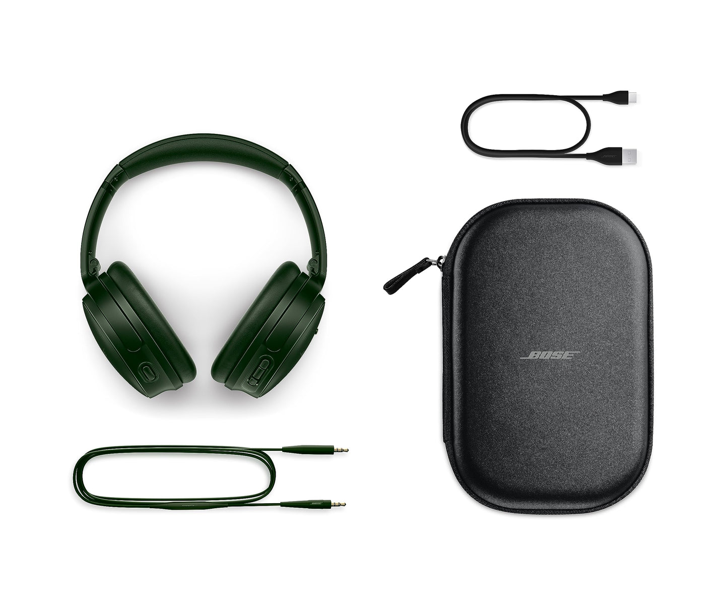 Bose QuietComfort Headphones - Wireless Bluetooth Headphones, Active Over Ear Noise Cancelling and Mic, USB-C Charging, Deep Bass, Up to 24 Hours of Playtime, Black