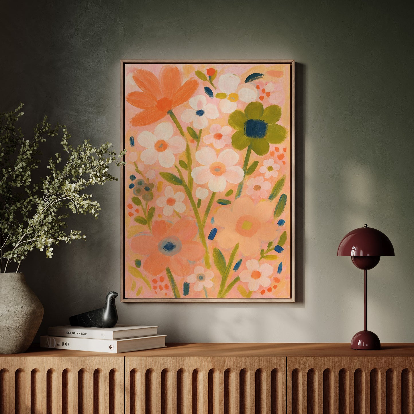 Jardin de fards en pleine floraison