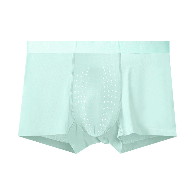 Mens Breathable Summer Thin Boxer Briefs Seamless Boxer Style