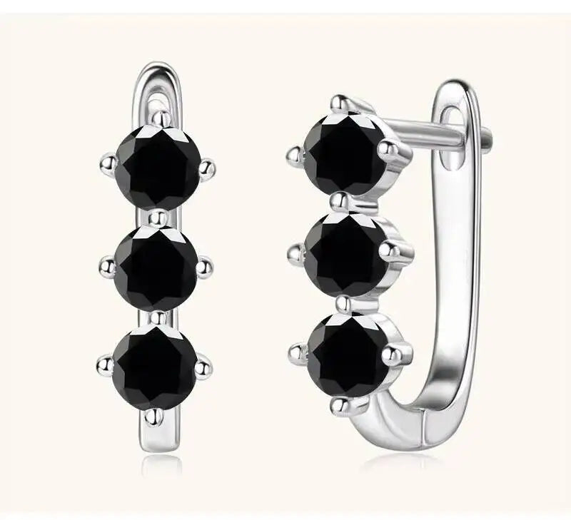 Boucles d'oreilles créoles en argent sterling 925 et moissanite. 1 carat, 6D, pour femme, cadeau de Saint-Valentin