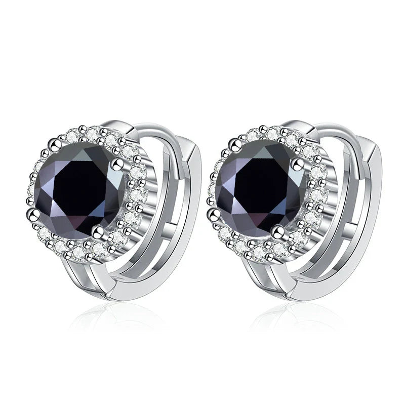 Boucles d'oreilles clous en argent sterling 925 avec moissanite couleur D pour femme, pour mariage