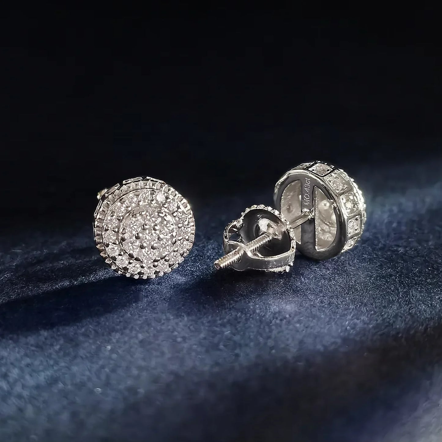Ohrstecker aus 925er Sterlingsilber mit Moissanit (Rundschliff) – Hochzeits- und Geburtstagsgeschenk