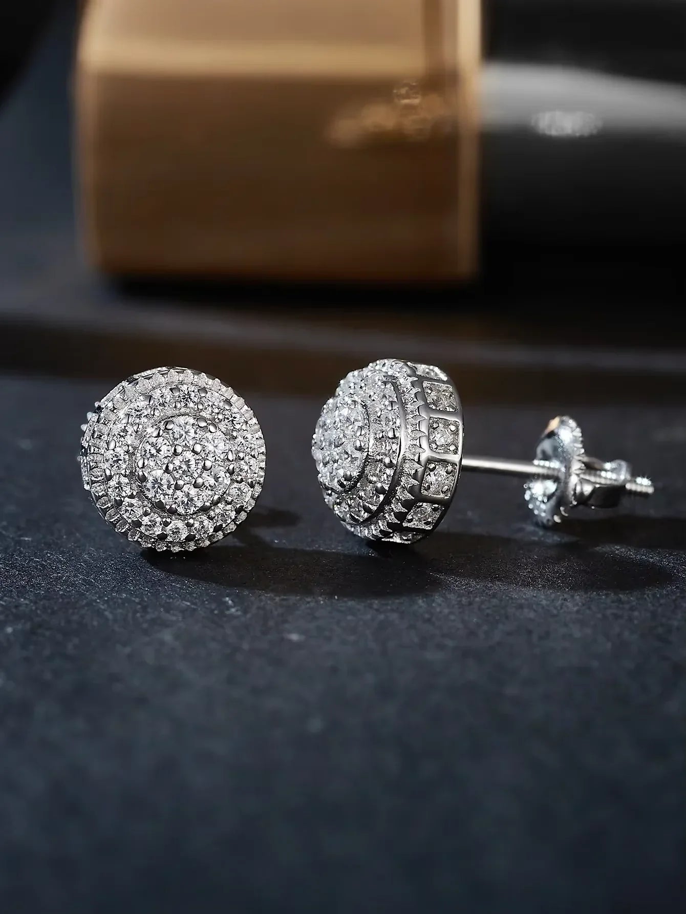 Ohrstecker aus 925er Sterlingsilber mit Moissanit (Rundschliff) – Hochzeits- und Geburtstagsgeschenk