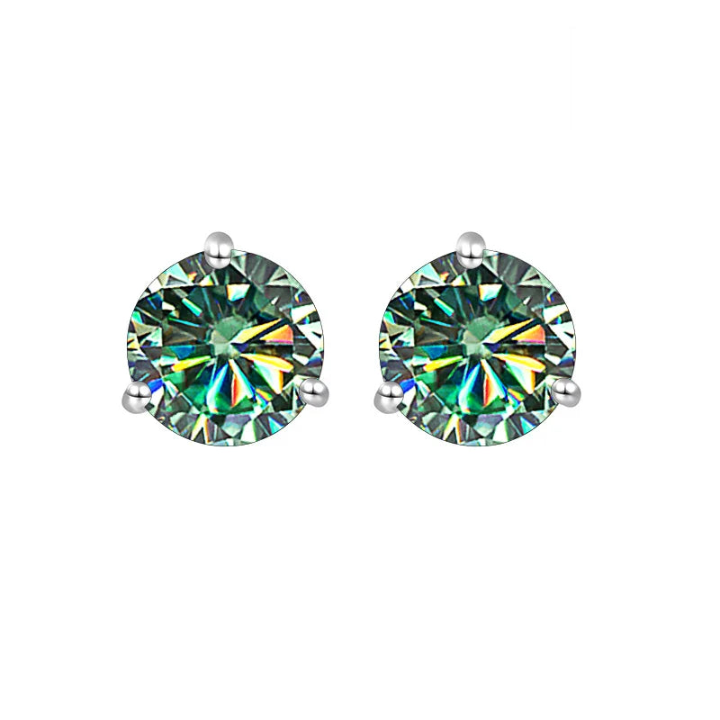 Ohrstecker aus 925er Sterlingsilber mit Moissanit 0,5CT 1CT Klassisch Damen
