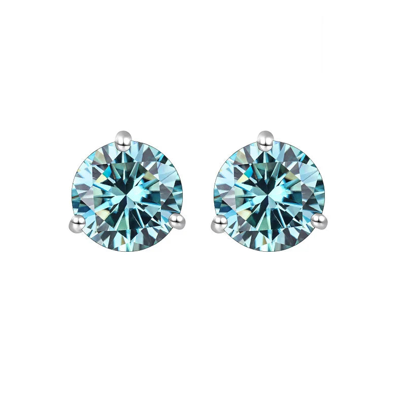 Ohrstecker aus 925er Sterlingsilber mit Moissanit 0,5CT 1CT Klassisch Damen