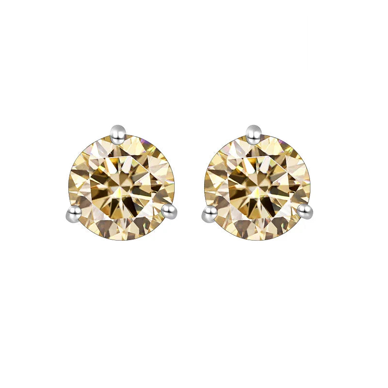 Ohrstecker aus 925er Sterlingsilber mit Moissanit 0,5CT 1CT Klassisch Damen