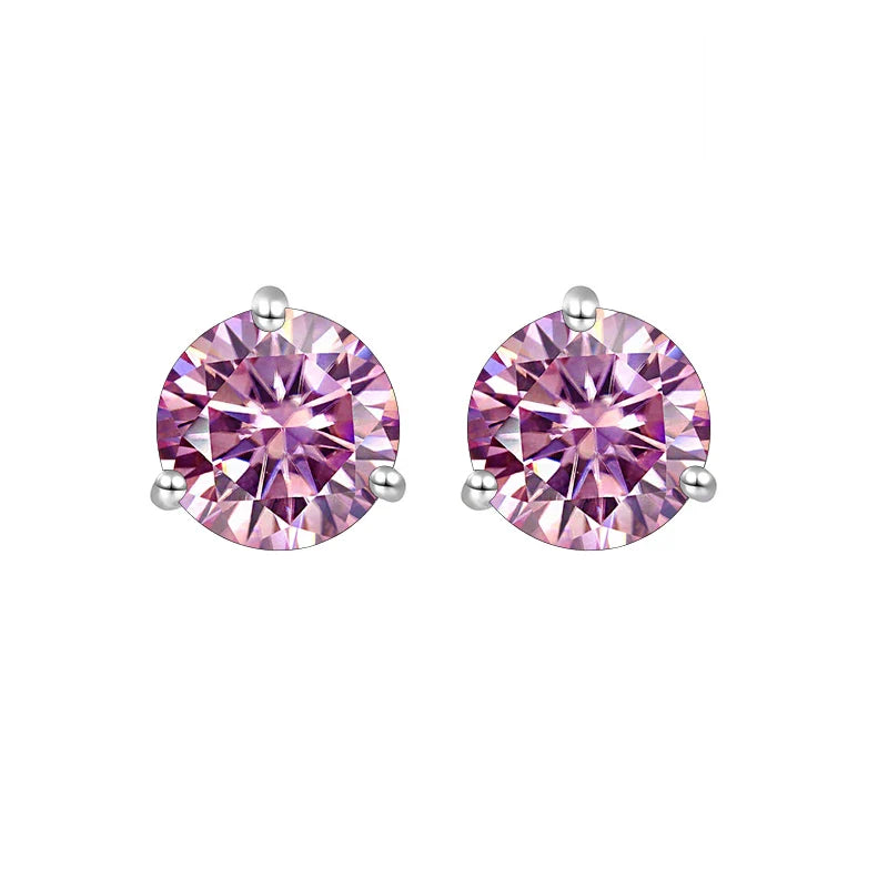 Ohrstecker aus 925er Sterlingsilber mit Moissanit 0,5CT 1CT Klassisch Damen