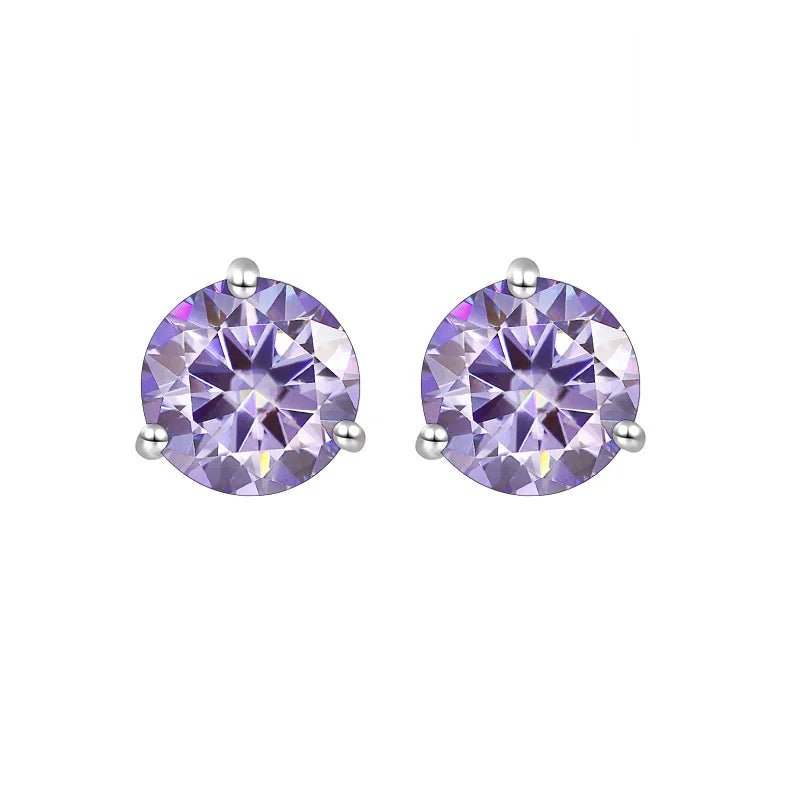 Ohrstecker aus 925er Sterlingsilber mit Moissanit 0,5CT 1CT Klassisch Damen