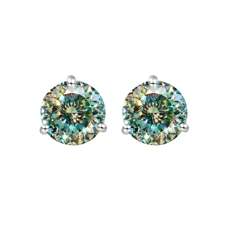 Ohrstecker aus 925er Sterlingsilber mit Moissanit 0,5CT 1CT Klassisch Damen