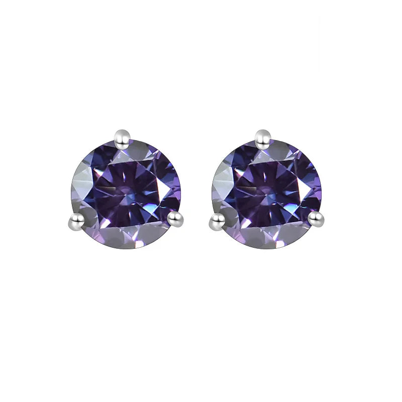 Ohrstecker aus 925er Sterlingsilber mit Moissanit 0,5CT 1CT Klassisch Damen