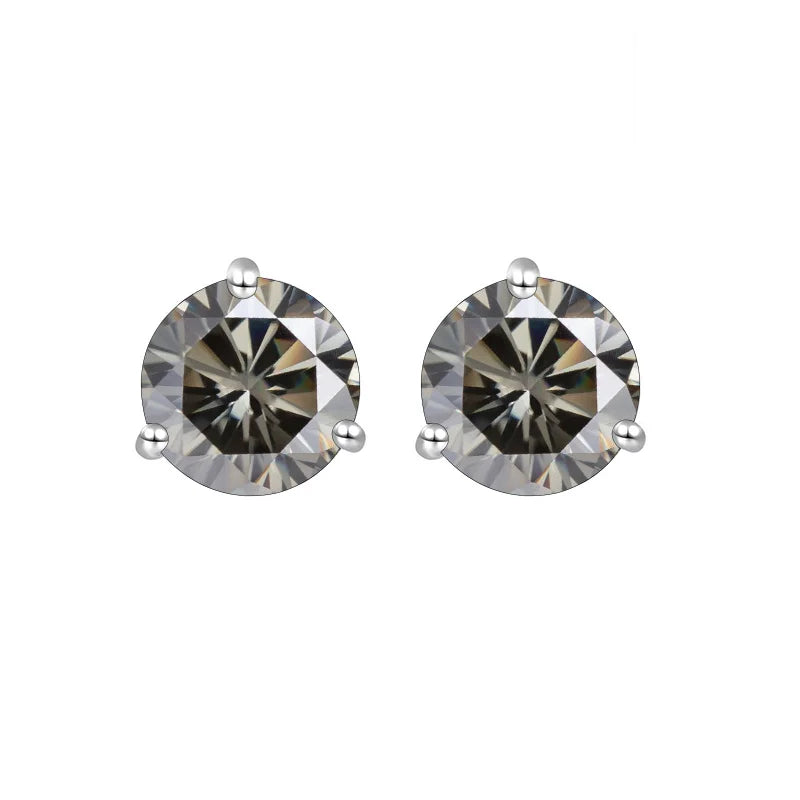 Ohrstecker aus 925er Sterlingsilber mit Moissanit 0,5CT 1CT Klassisch Damen