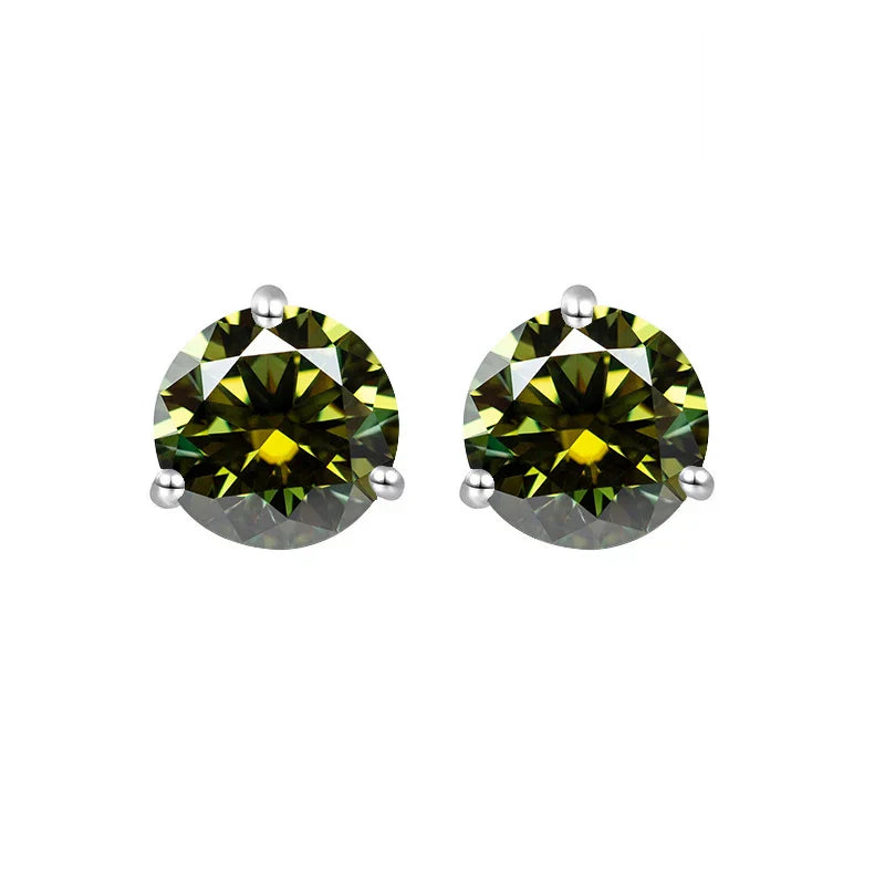 Ohrstecker aus 925er Sterlingsilber mit Moissanit 0,5CT 1CT Klassisch Damen