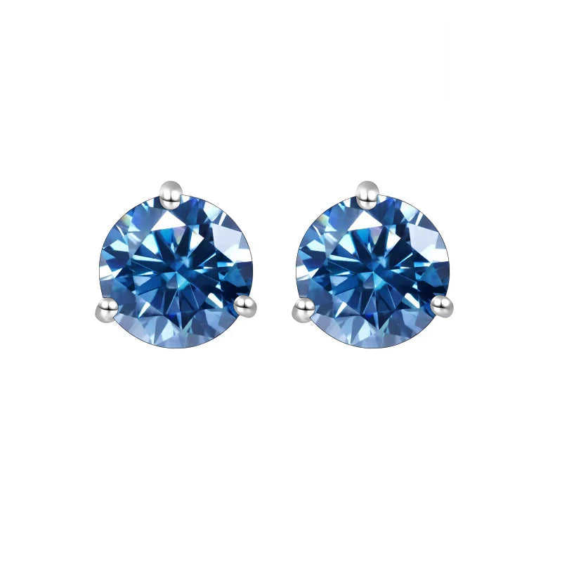 Ohrstecker aus 925er Sterlingsilber mit Moissanit 0,5CT 1CT Klassisch Damen