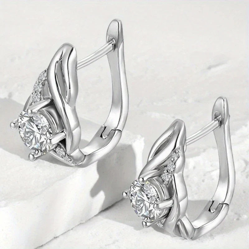 925 Sterling Silber 0.5 Karat Moissanit Ohrstecker für Paare Frauen Männer