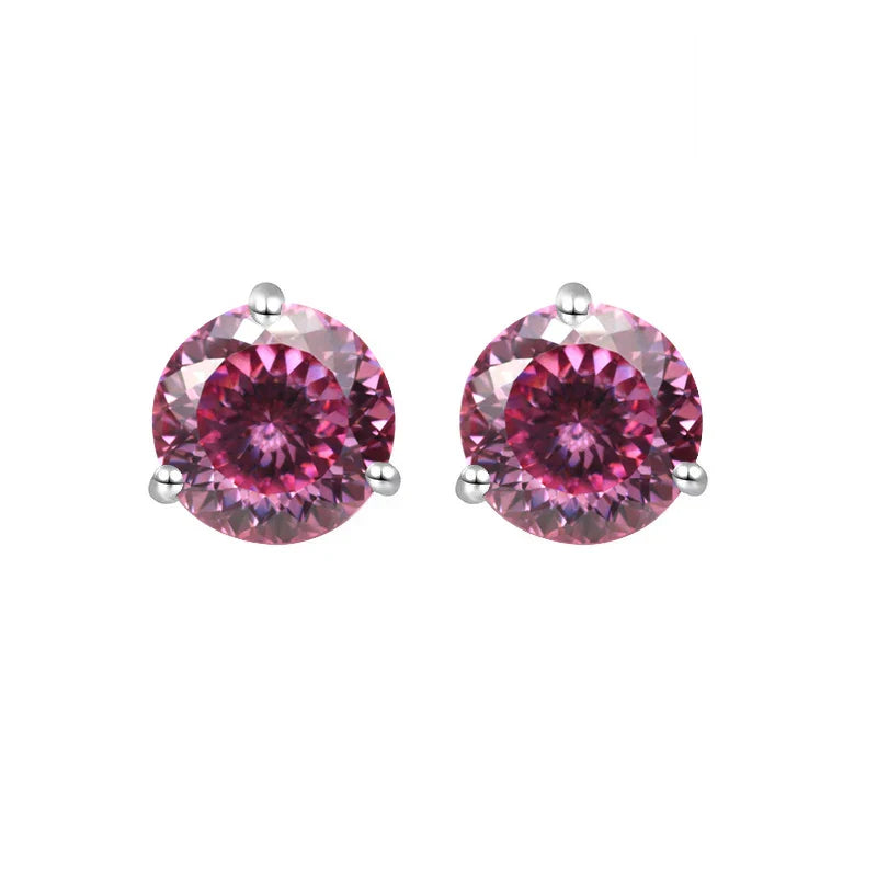 Ohrstecker aus 925er Sterlingsilber mit Moissanit 0,5CT 1CT Klassisch Damen