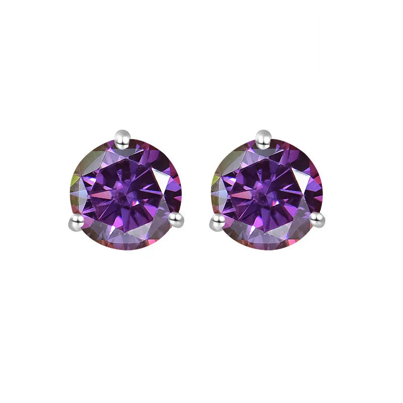 Ohrstecker aus 925er Sterlingsilber mit Moissanit 0,5CT 1CT Klassisch Damen
