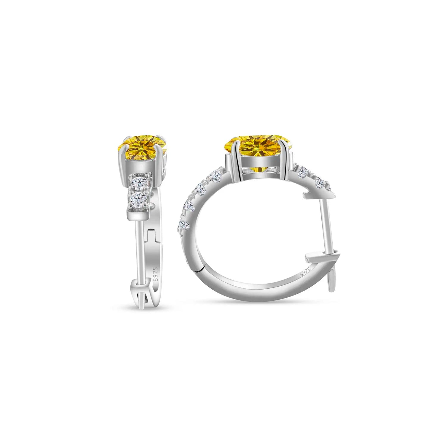 925 Sterling Silber Moissanite 1 Karat ovale Ohrstecker für Damen GIA