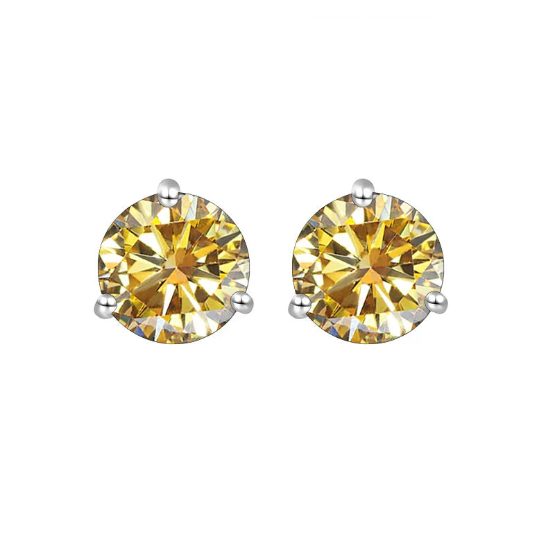 Ohrstecker aus 925er Sterlingsilber mit Moissanit 0,5CT 1CT Klassisch Damen