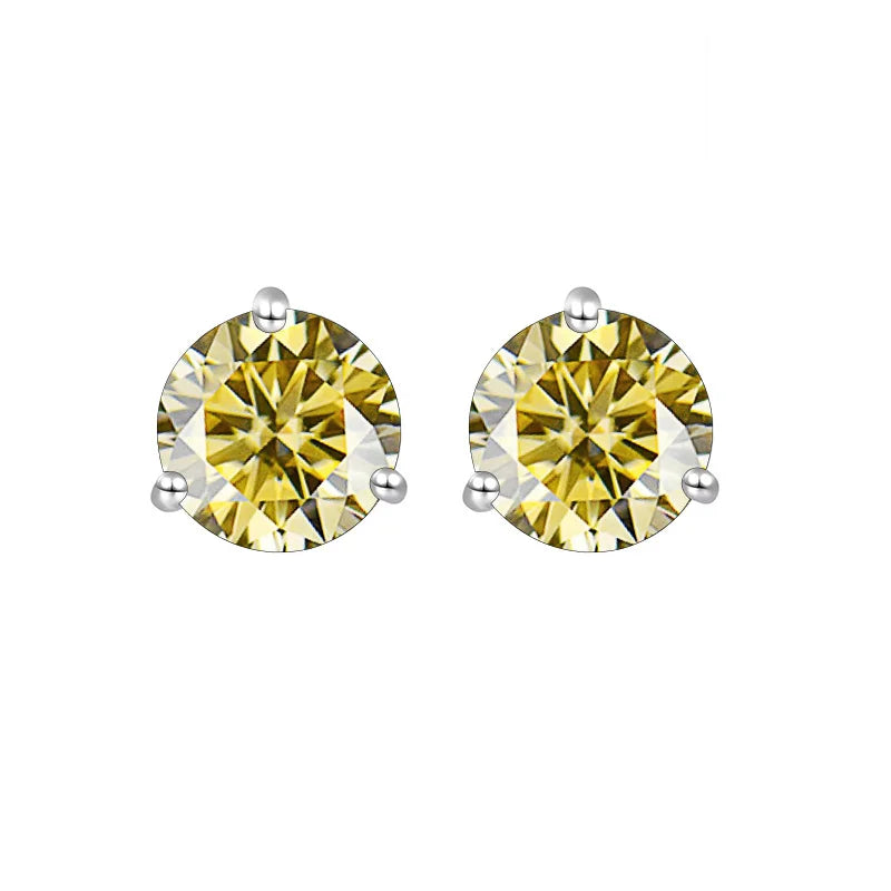 Ohrstecker aus 925er Sterlingsilber mit Moissanit 0,5CT 1CT Klassisch Damen