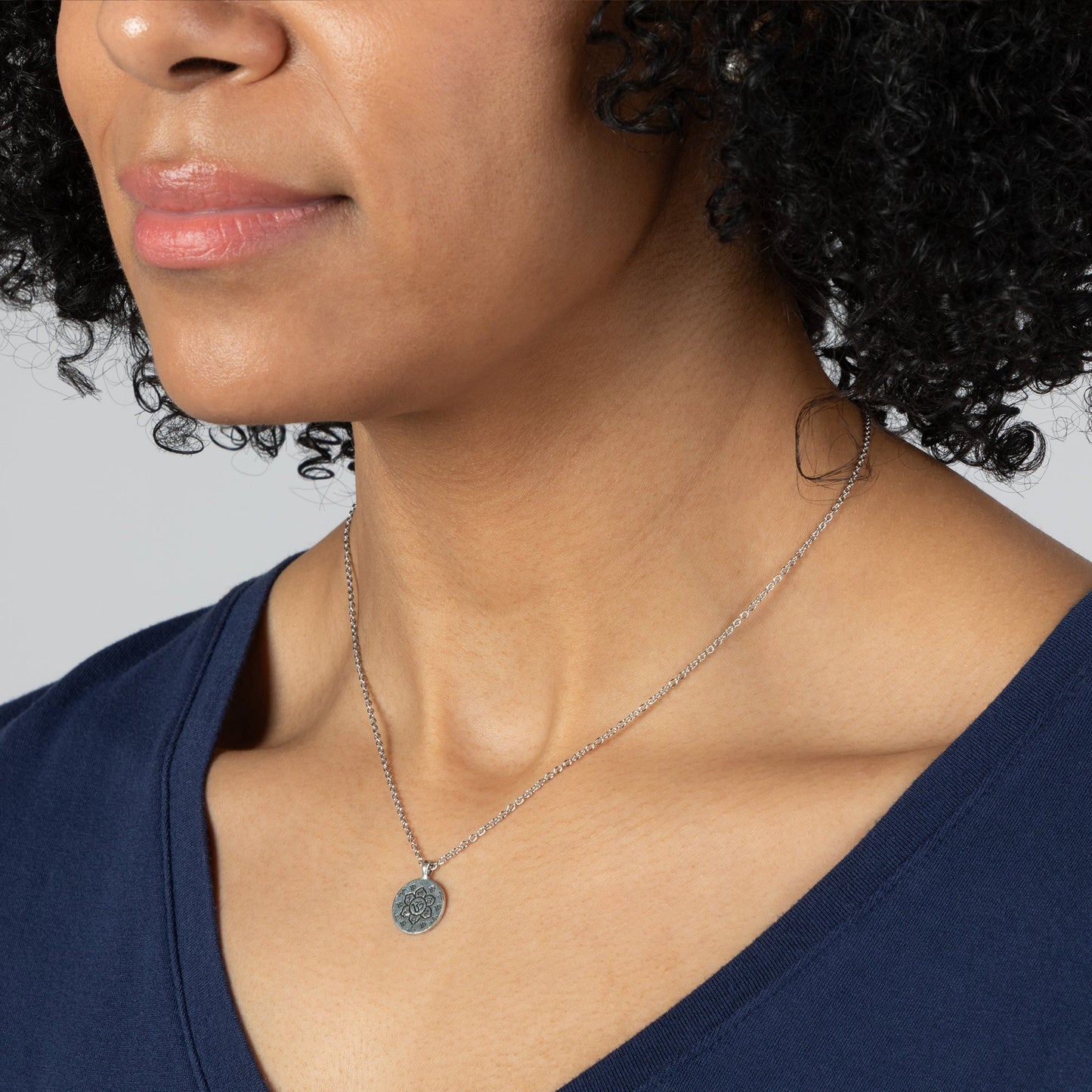 Mindfully Living Pewter Necklace