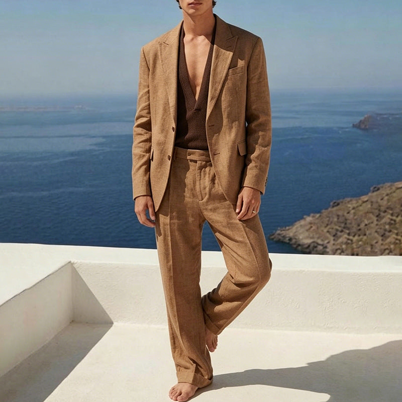 New Autumnwinter Retro-style Jacket And Trousers Set
