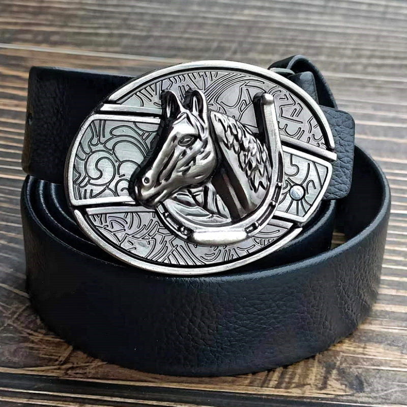 Smooth Buckle For Self-defense Trendy Punk-style Belt Buckle With A Distinctive Look