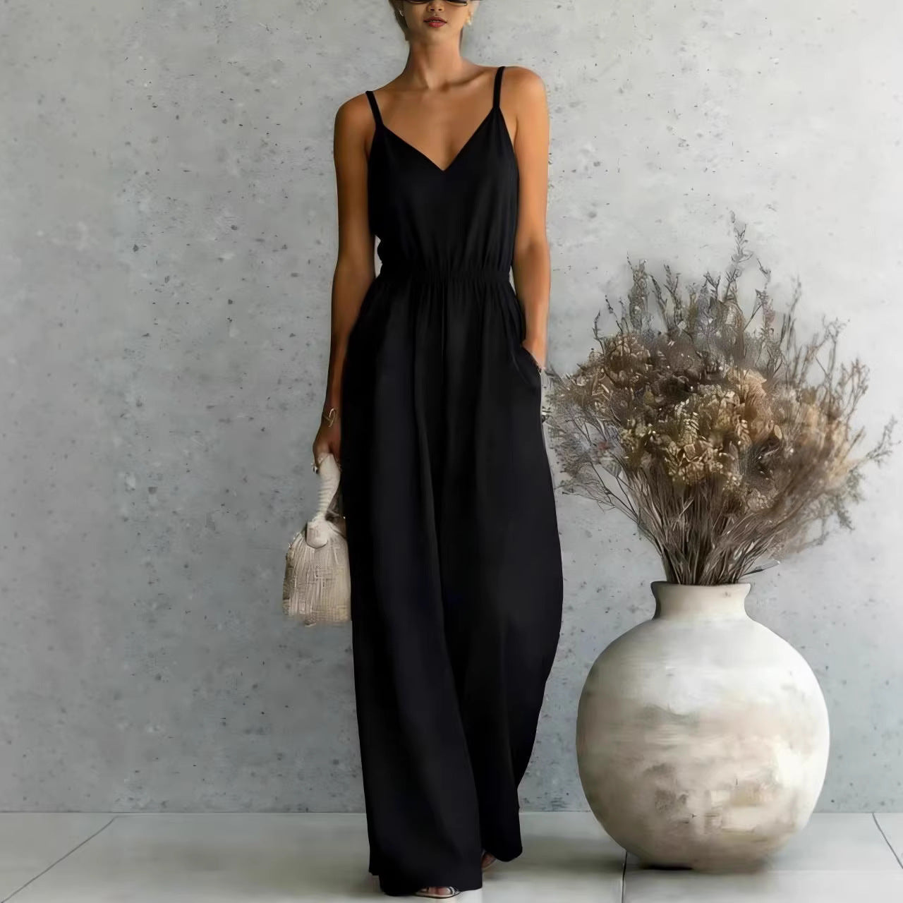 Women's Sleeveless Wide-Leg Jumpsuit – 5 Colors S–3XL