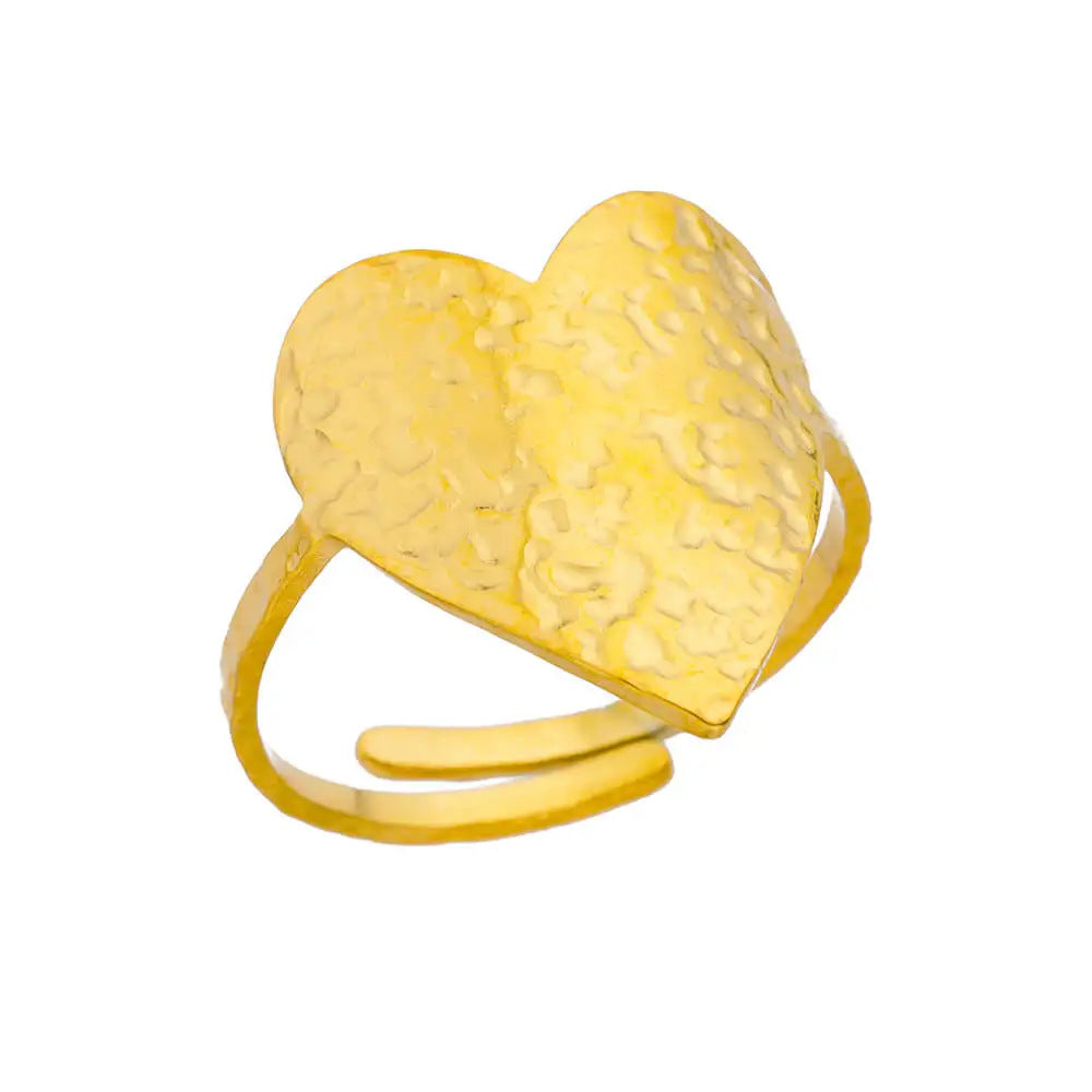 Geometric Line-cut Hollow Mens And Womens Ring