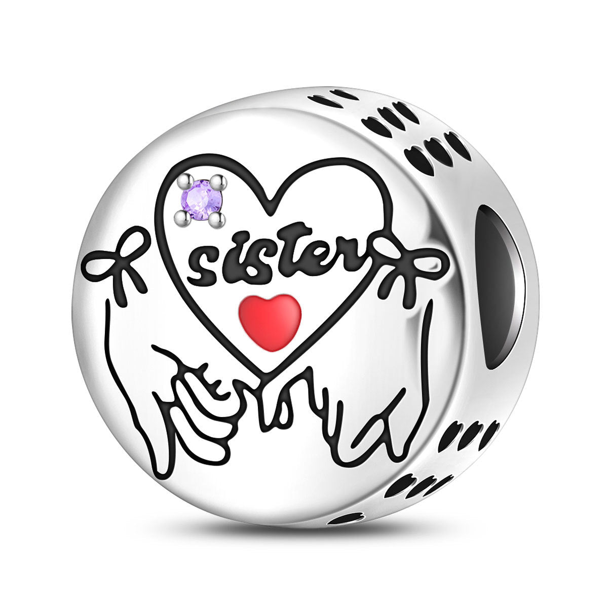 DIY Sisterhood Heart-shaped Bead Pendant Jewelry Accessory