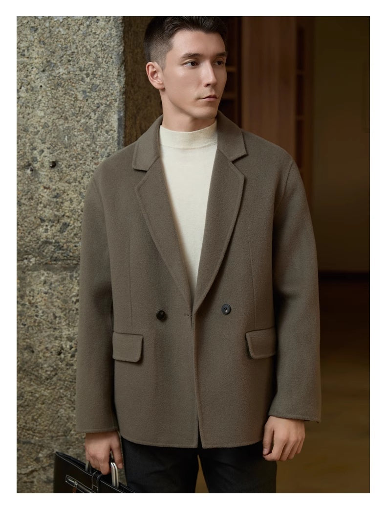 Double-sided Woolen Coat Men's High-end Business Leisure